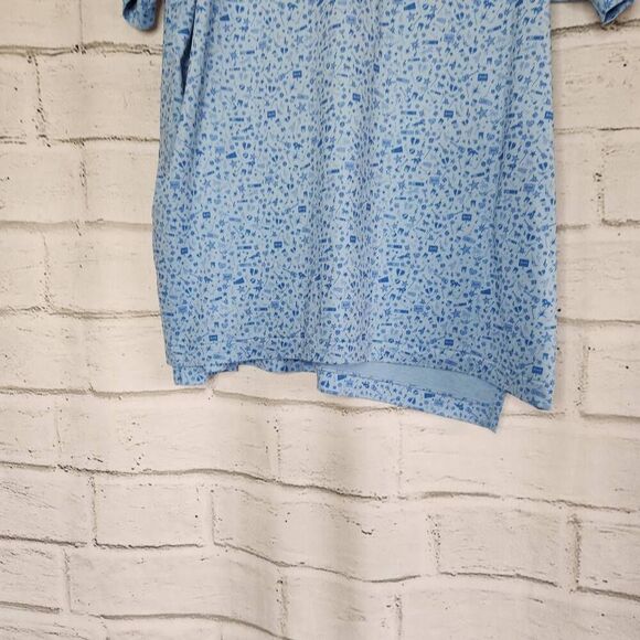 Peter Millar Mens Light Blue Embroidered Golf Polo Top Size XL Comfort - Picture 3 of 11